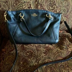 Navy Coach bag and coin purse.